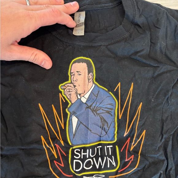Jon Taffer SHUT IT DOWN Black Graphic T-Shirt - Picture 4 of 7